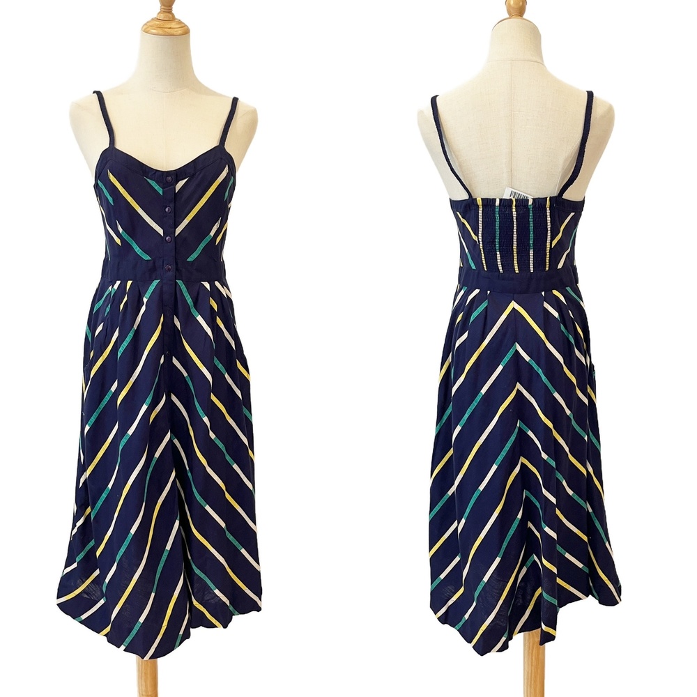 Cooperative Urban Outfitters Blue Sundress Stripes Size 6 NEW